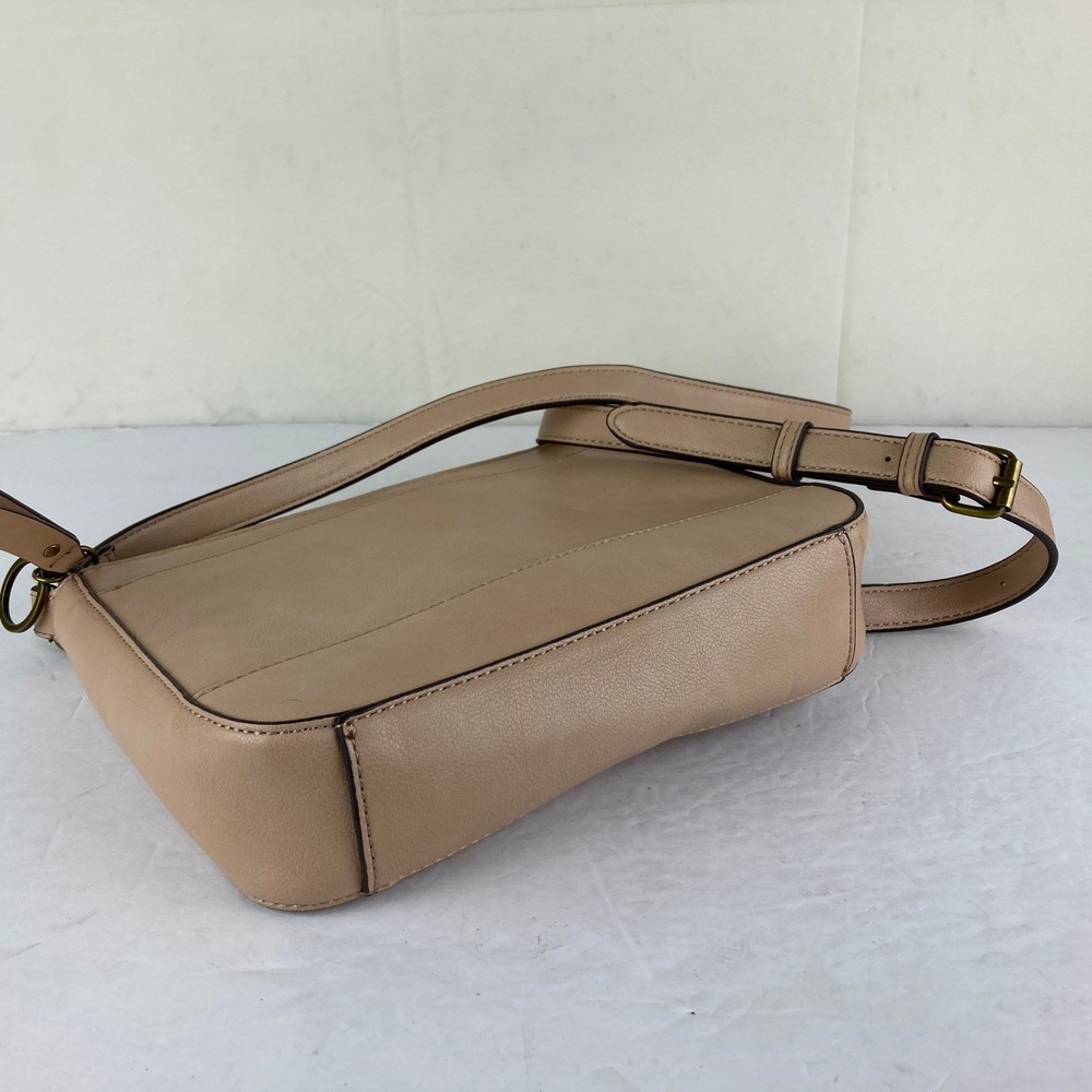 FRYE Women's Beige Embossed Daisy Flower Crossbody Bag Adjustable Strap - Picture 7 of 7